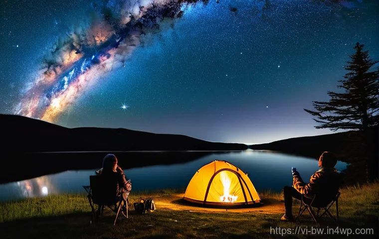 천문 관광을 위한 숙소 선택 가이드 - **Prompt 1: Cozy Glass Homestay Under a Starry Sky**
    A romantic couple, dressed in comfortable, ...